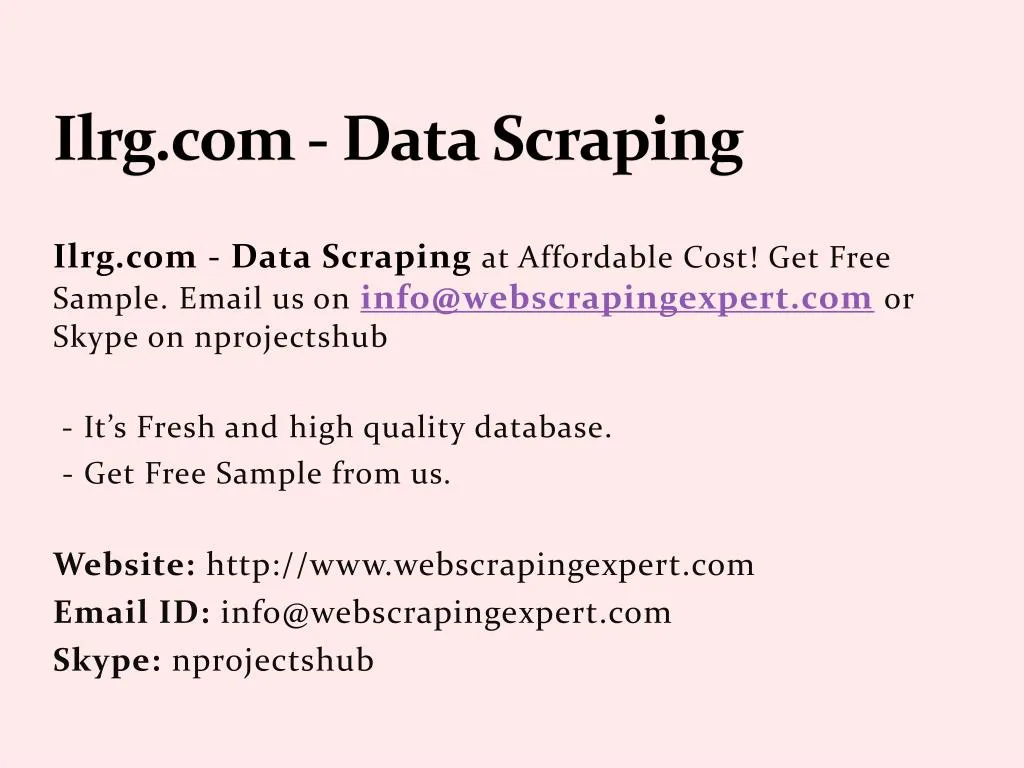 ilrg com data scraping