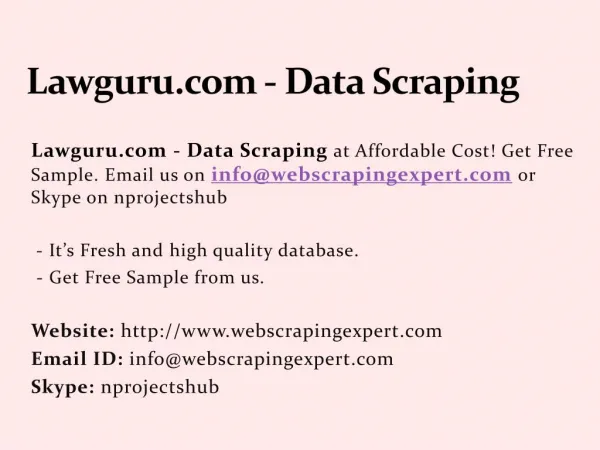Lawguru.com - Data Scraping
