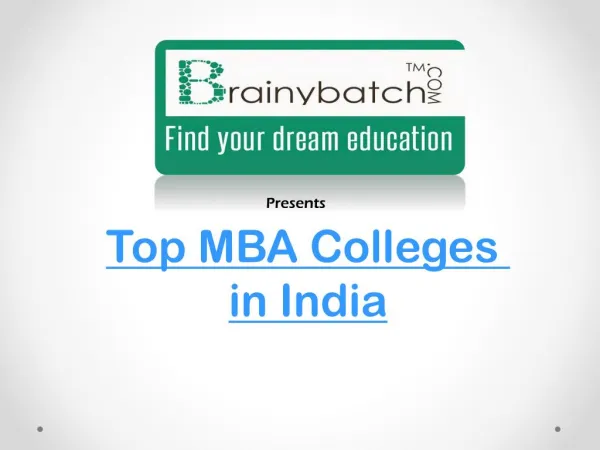 Latest ranking List of MBA colleges on Brainybatch