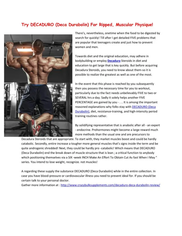 Crazy Bulk Legal Steroids For Ripped Physique