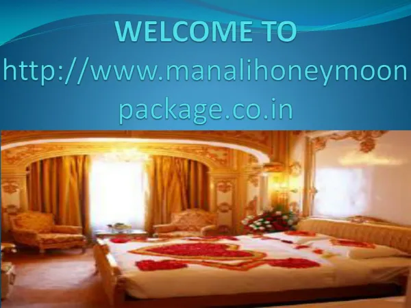 honeymoon package in manali