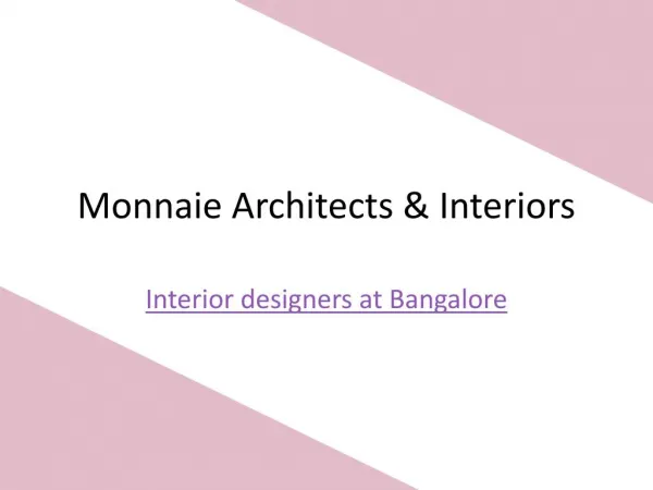 Interior Designers at Bangalore