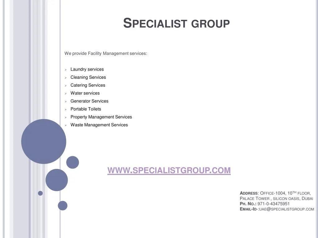 specialist group