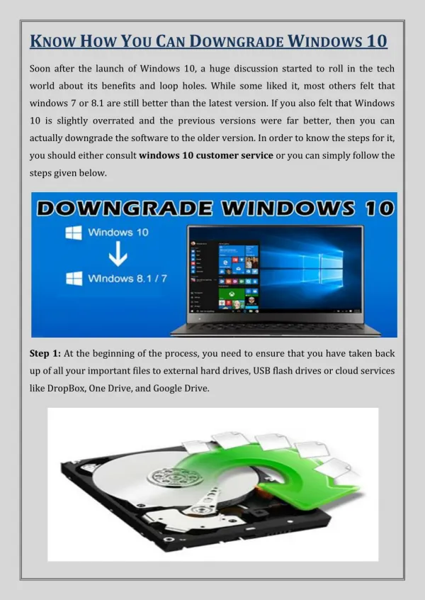 Know How You Can Downgrade Windows 10