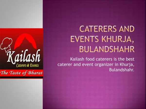 Best caterers and events planners in Bulandshahr
