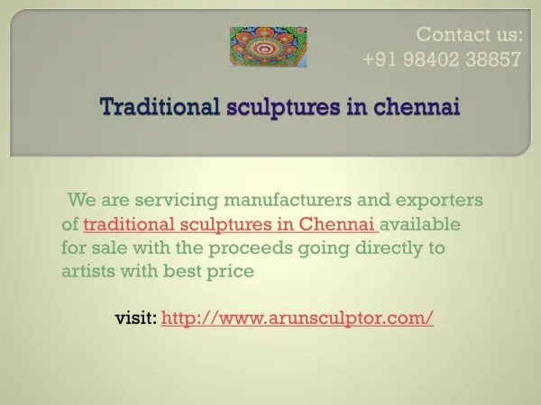 Traditional sculptures in Chennai