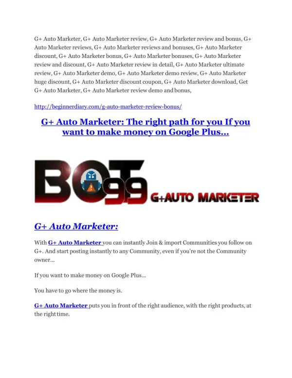 G Auto Marketer Review & HUGE $23800 Bonuses