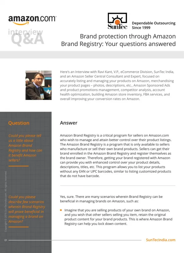 Brand Protection Through Amazon Brand Registry: Your Questions Answered