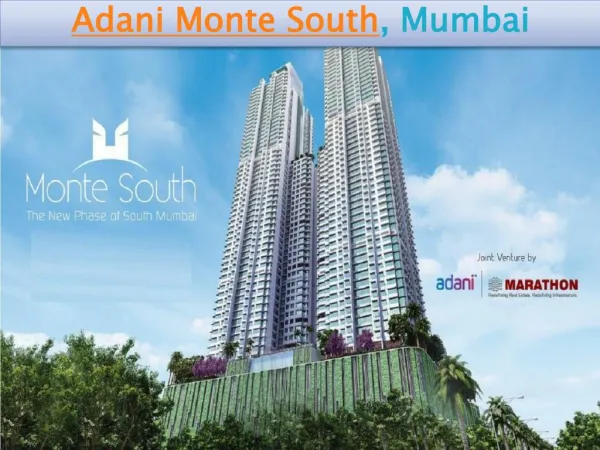 Adani Monte South Housing Project in Mumbai