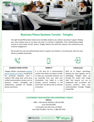Business Phone Systems Toronto –Telogiks - slide 1