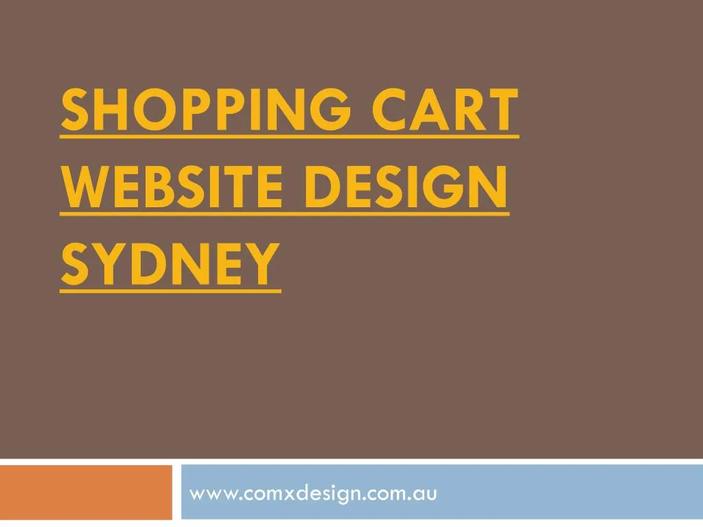 shopping cart website design sydney