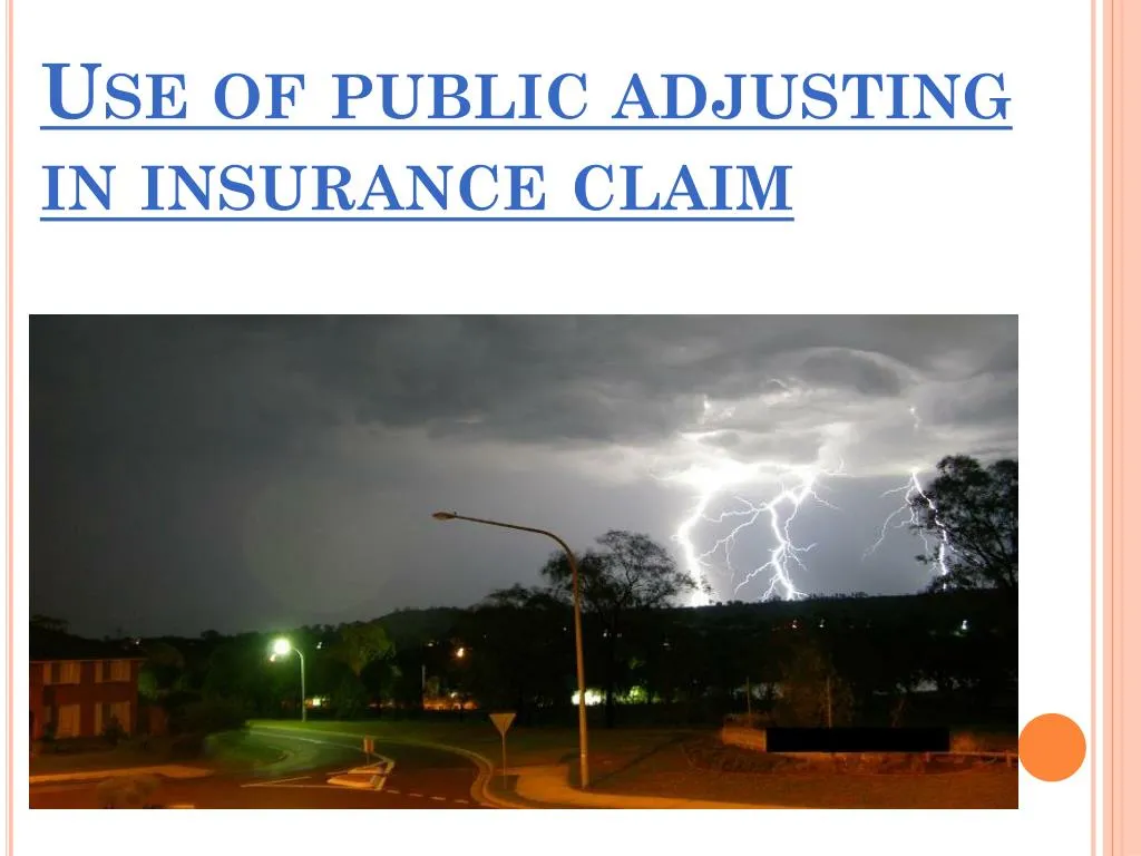 use of public adjusting in insurance claim