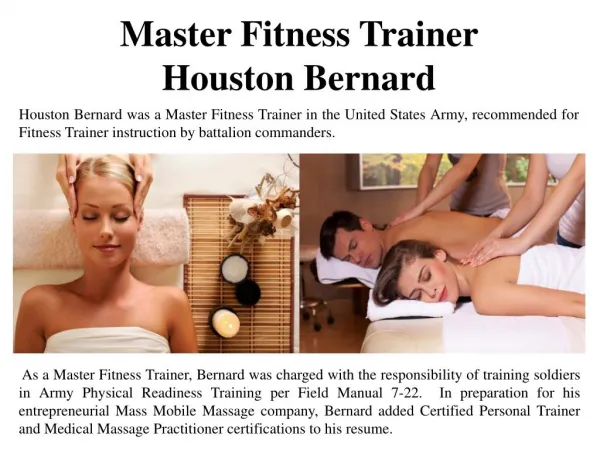 Master Fitness Trainer Houston Bernard