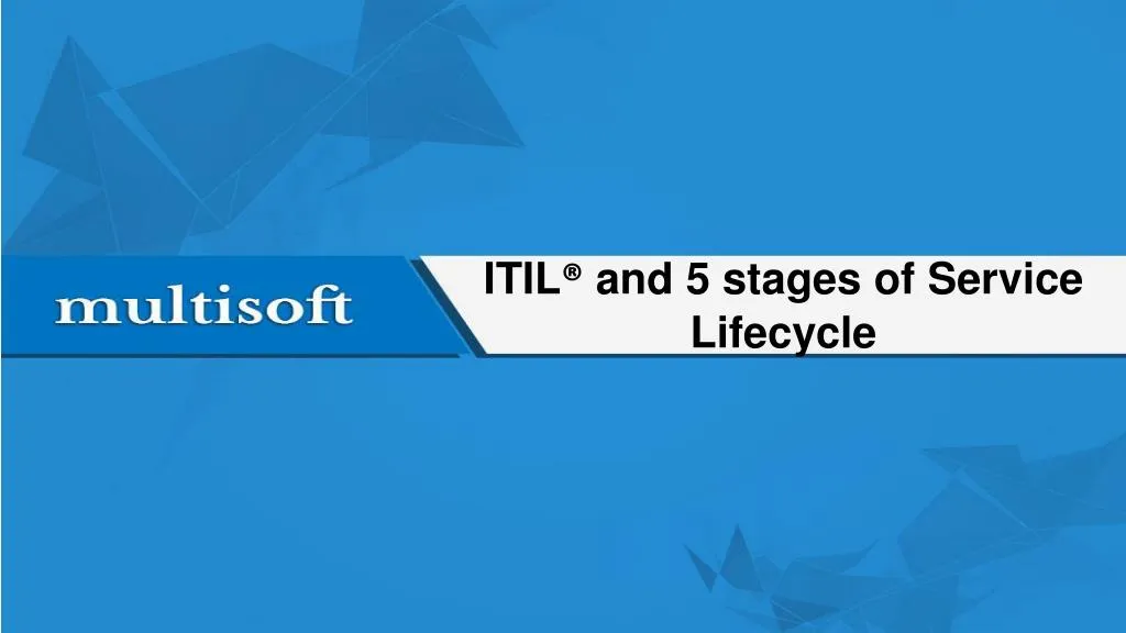itil and 5 stages of service lifecycle