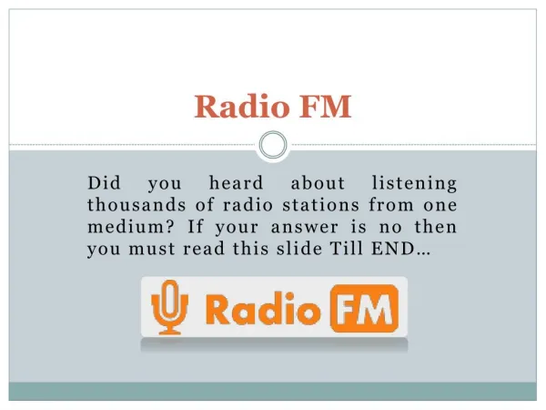 Best internet Based radio APP for Android and iPhone