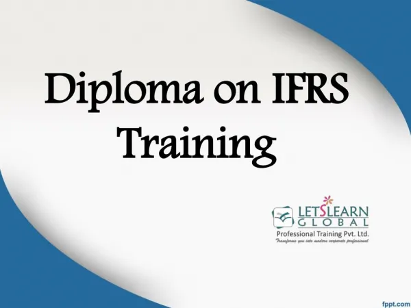 Ifrs Training Institute in Hyderabad, IFRS Training Hyderabad, IFRS Coaching Dubai - Letslearnglobal