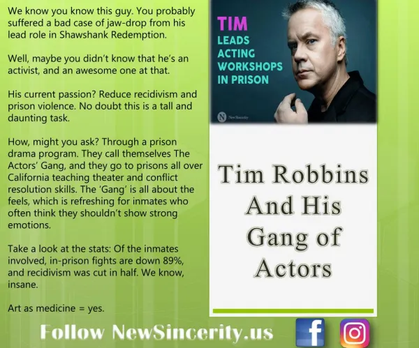 Tim Robbins And His Gang of Actors - NewSincerity.us