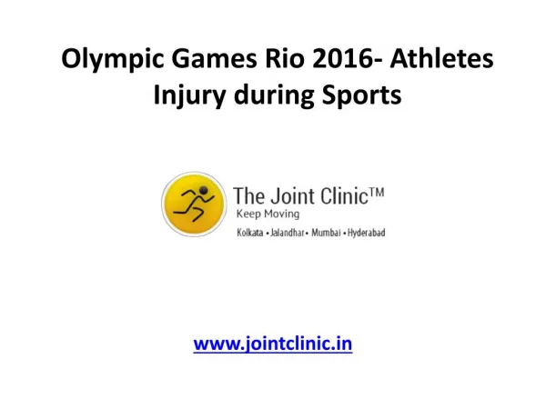 Olympic Games Rio 2016- Athletes Injury during Sports