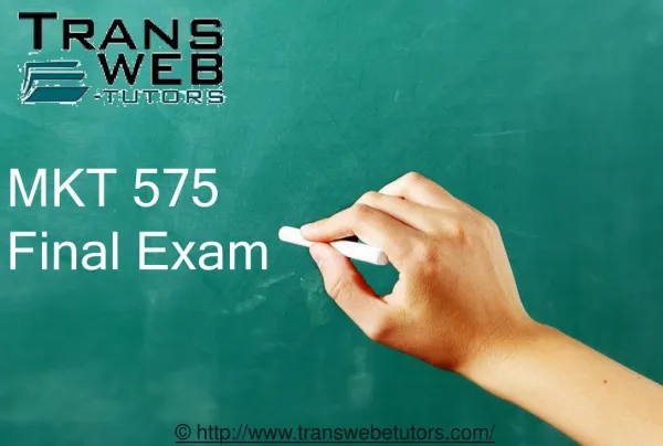 mkt 575 final exam