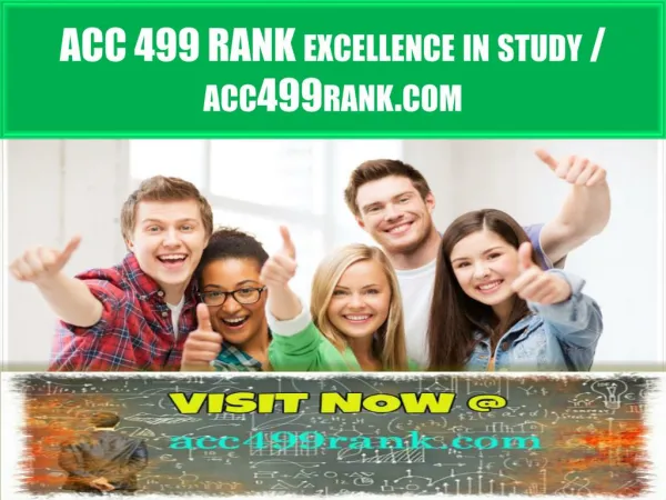 ACC 499 RANK excellence in study / acc499rank.com