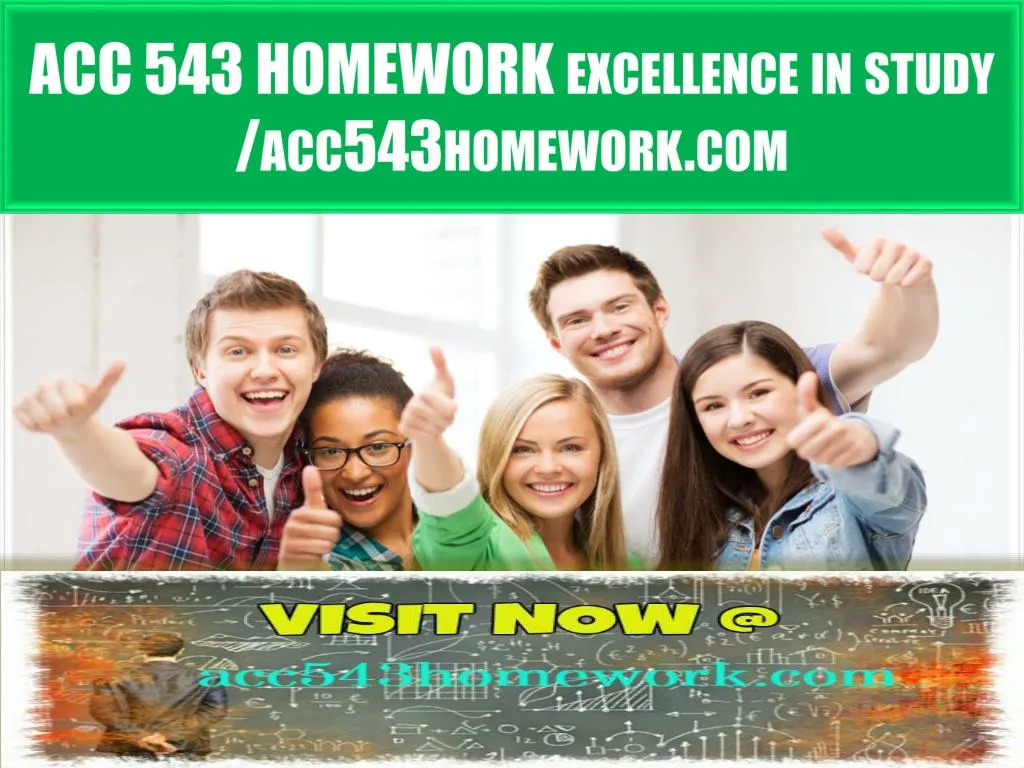 acc 543 homework excellence in study acc543homework com