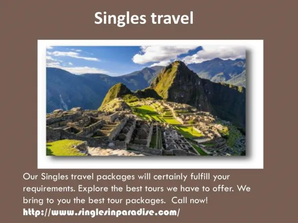 Singles travel