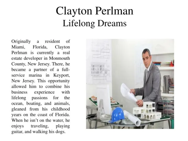 Clayton Perlman - Lifelong Dreams
