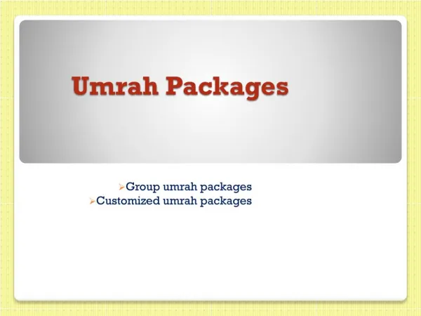 Umrah Packages 2016