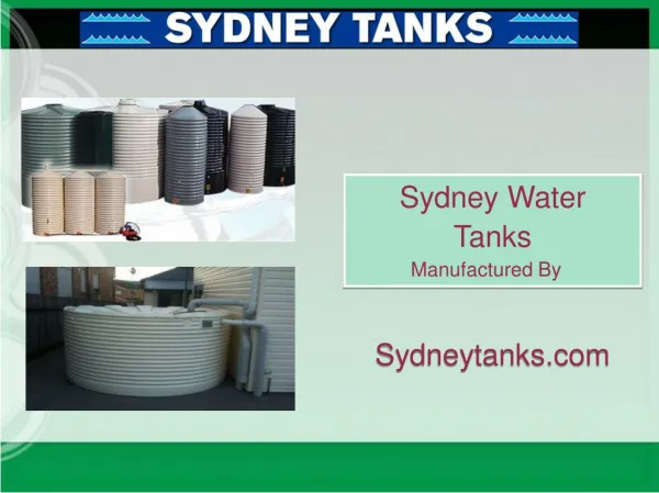 Sydney Water tanks