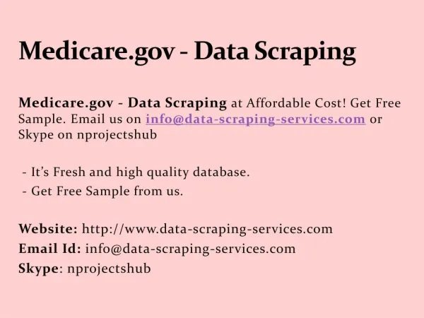 Medicare.gov - Data Scraping