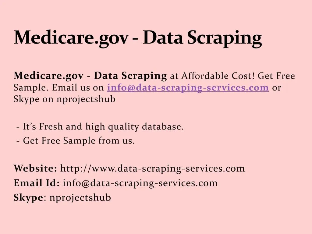 medicare gov data scraping