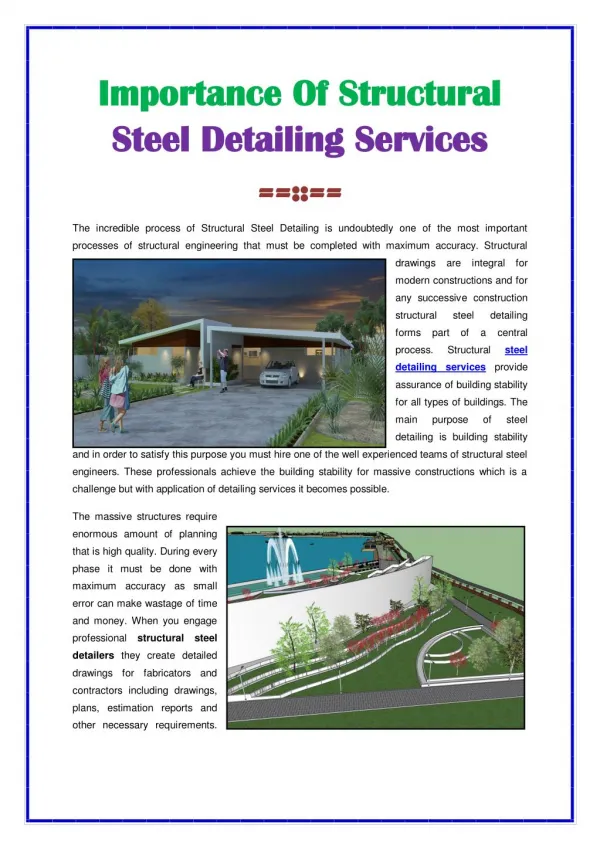 Steel Detailing Services