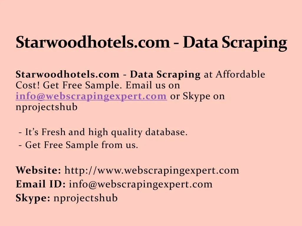 starwoodhotels com data scraping
