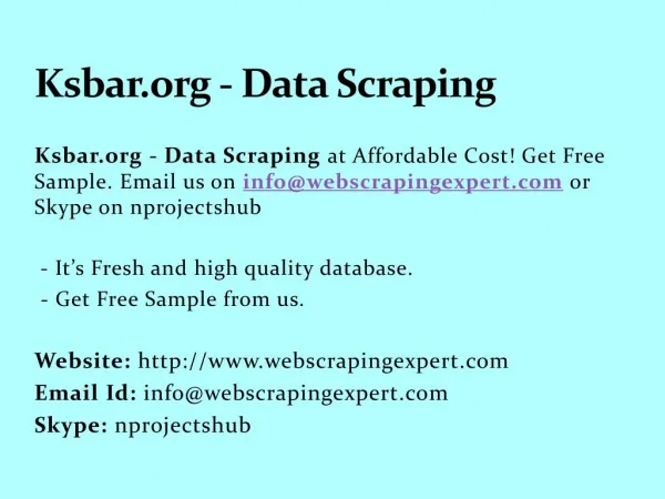 Ksbar.org - Data Scraping