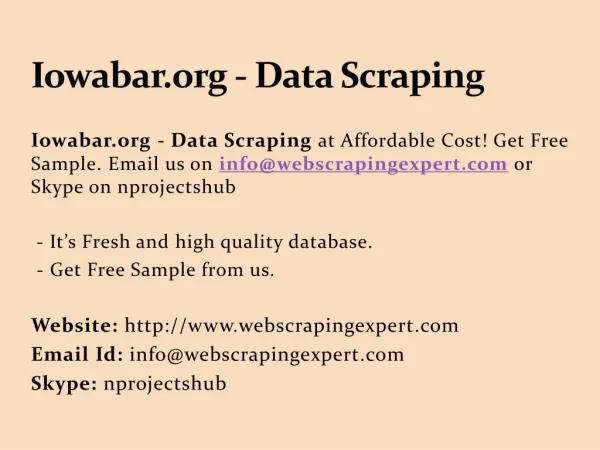 Iowabar.org - Data Scraping