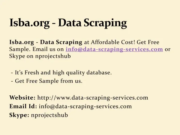 Isba.org - Data Scraping
