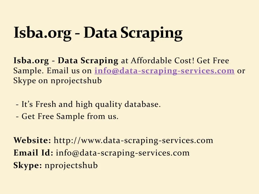 isba org data scraping