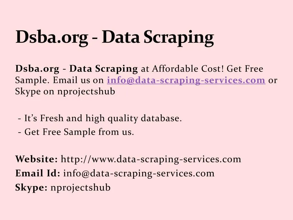 dsba org data scraping