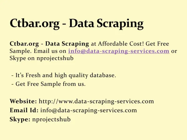 Ctbar.org - Data Scraping