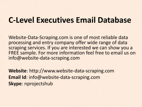 C-Level Executives Database