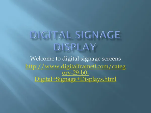 digital signage systems