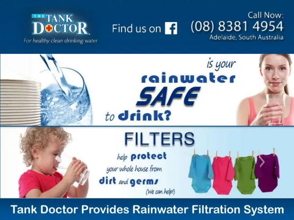 Tank Doctor Provides Rainwater Filtration System