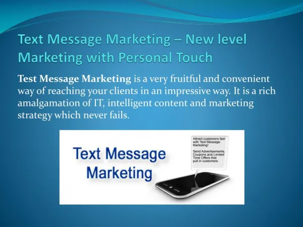 Text Message Marketing New level Marketing