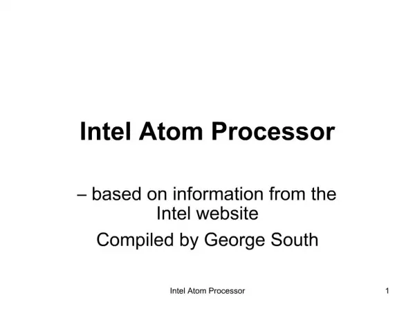 Intel Atom Processor