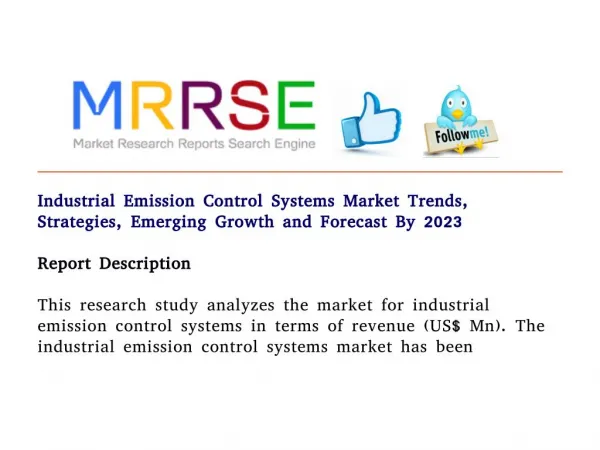 Industrial emission control systems market trends, strategies, emerging growth and forecast by 2023