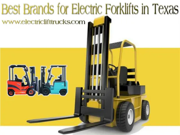 Best Brands for Electric Forklifts in Texas