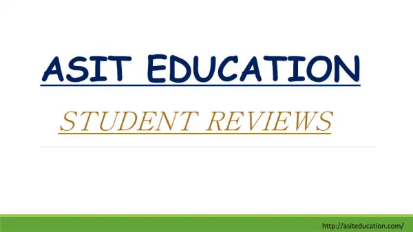 Student review For Asit Education
