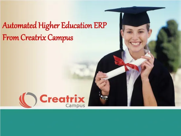 Automated Higher Education ERP From Creatrix Campus