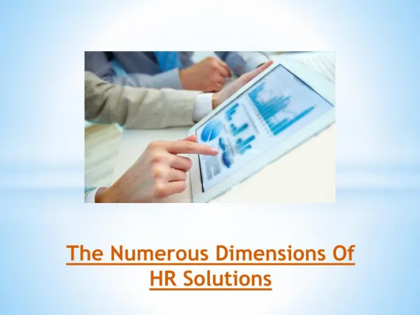 The Numerous Dimensions Of HR Solutions