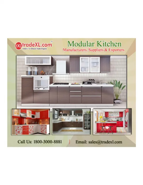 Choose the best Modular Kitchen Manufacturers & Suppliers at TradeXL